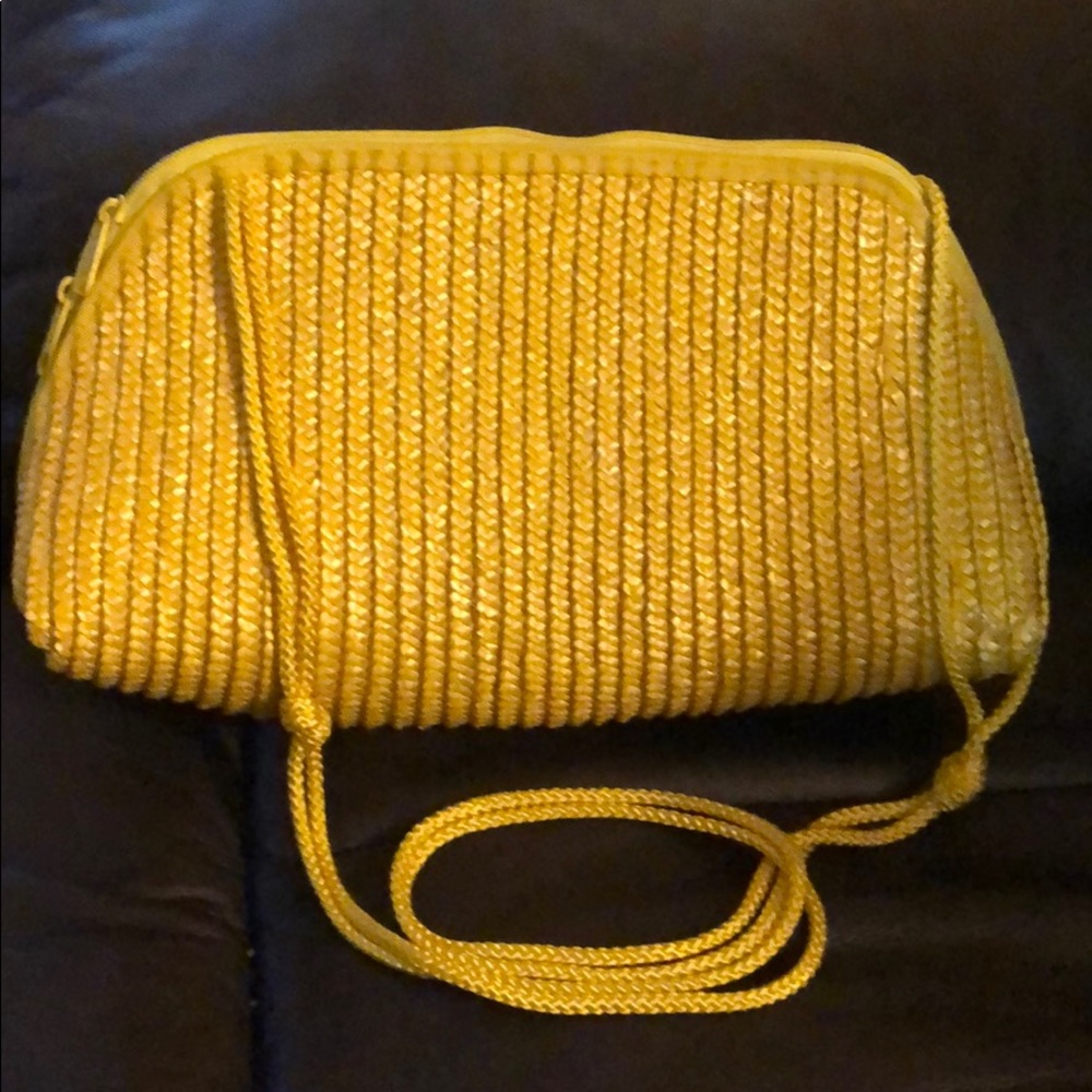 Straw yellow bag